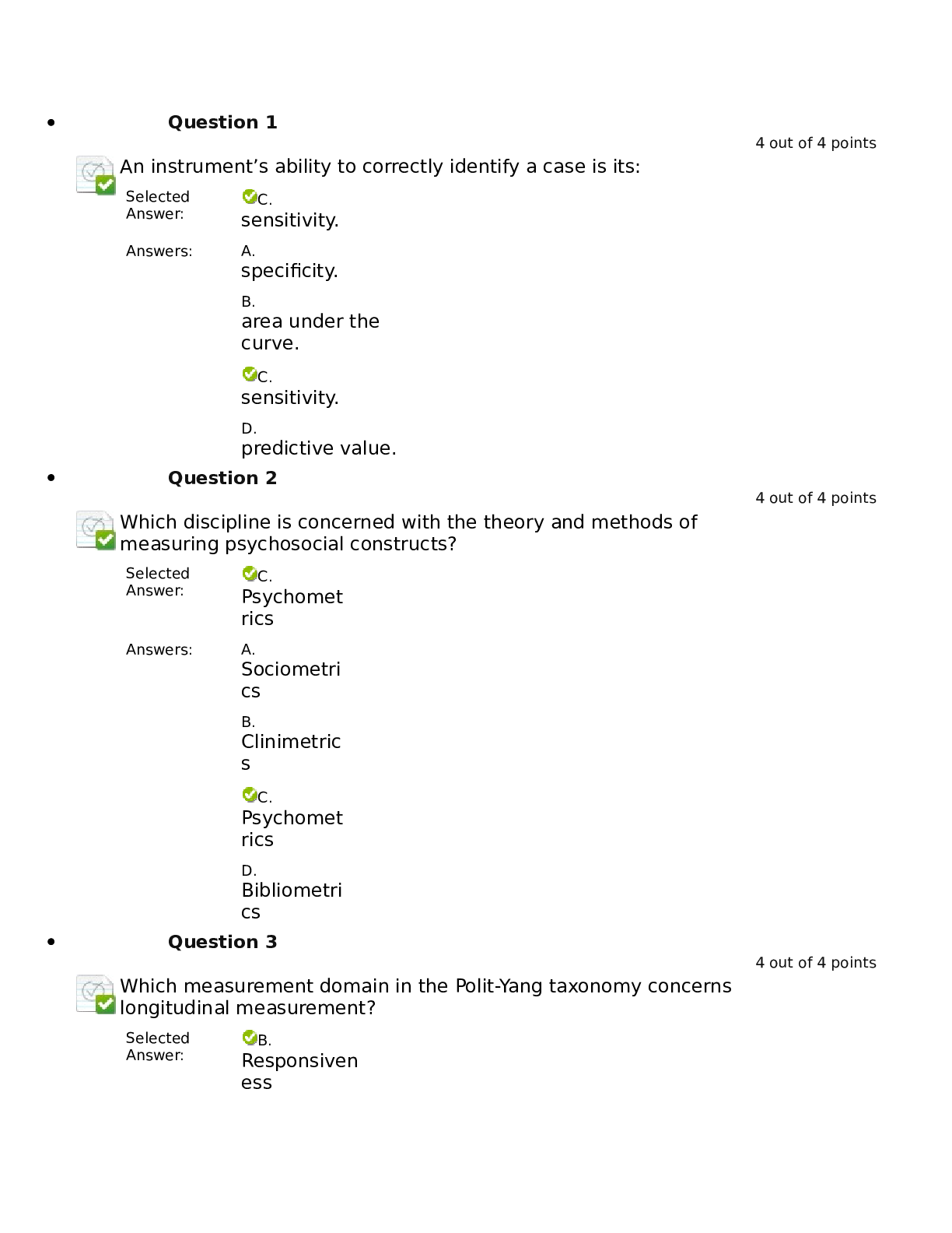 Preview of NURSING 6001 Week 7 Quiz 100% Correct Graded A